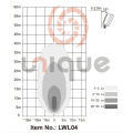 Fechar a inundação feixe trabalho LED Lâmpada forma Oval